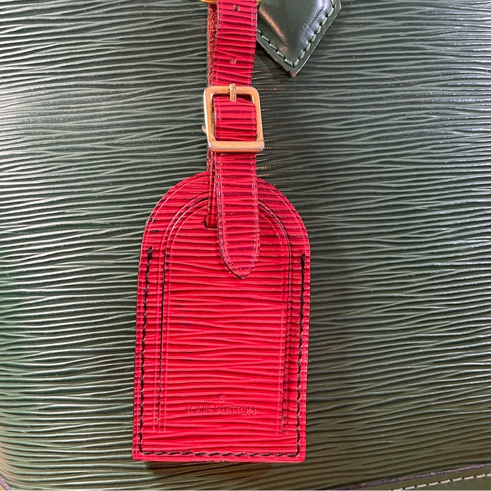 Louis Vuitton Rare Epi Red Luggage Tag & Poignet Set, Free non-LV clasp - Picture 3 of 16